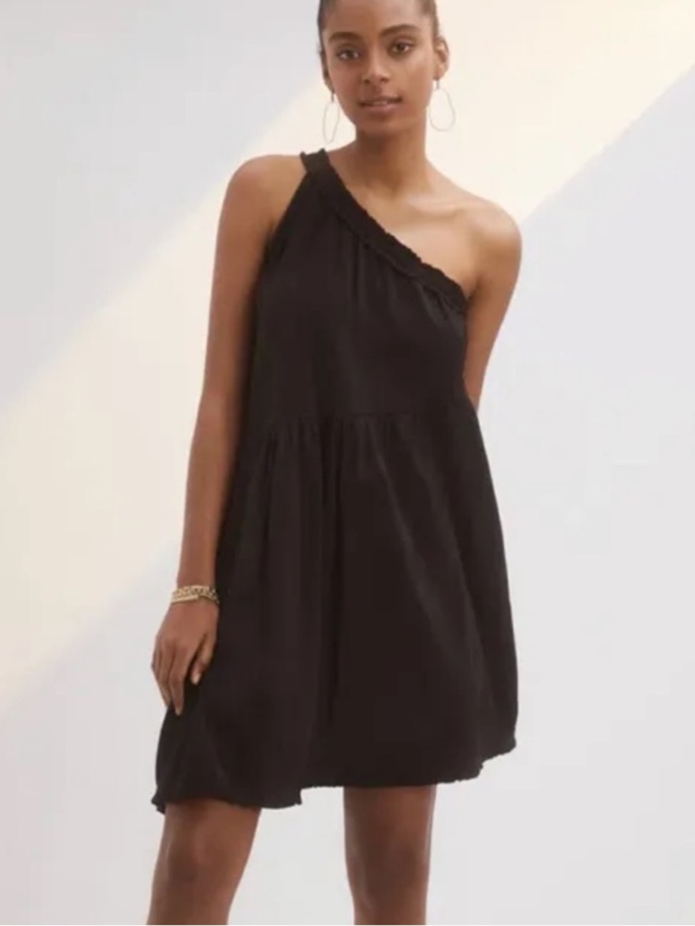 Anthropologie one shoulder mini dress Size XS
